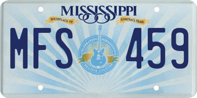 MS license plate MFS459