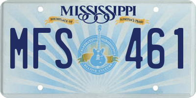 MS license plate MFS461