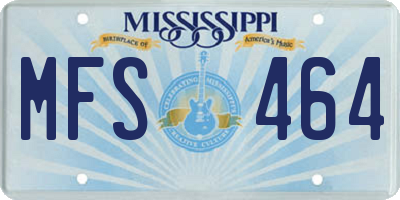 MS license plate MFS464