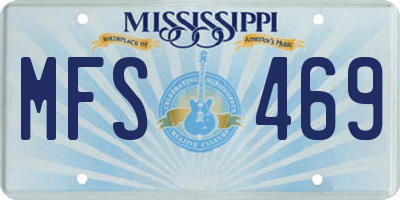 MS license plate MFS469