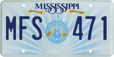 MS license plate MFS471