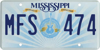 MS license plate MFS474