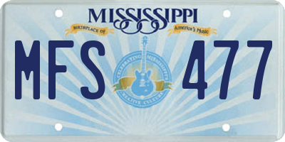 MS license plate MFS477
