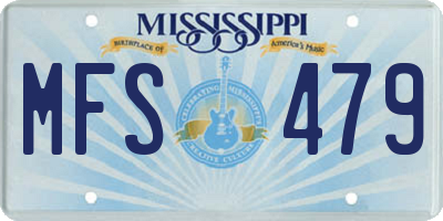 MS license plate MFS479