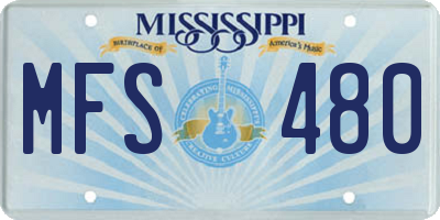 MS license plate MFS480