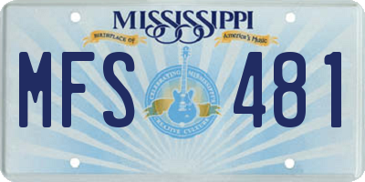 MS license plate MFS481