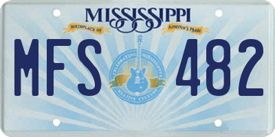 MS license plate MFS482
