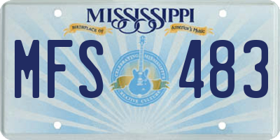 MS license plate MFS483