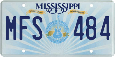 MS license plate MFS484