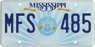MS license plate MFS485