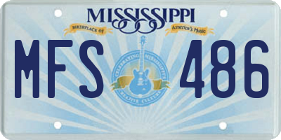 MS license plate MFS486