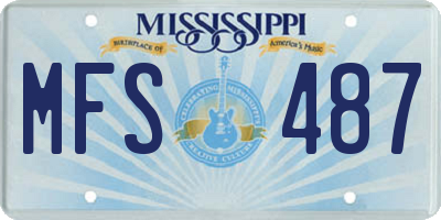 MS license plate MFS487