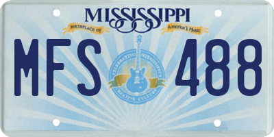 MS license plate MFS488