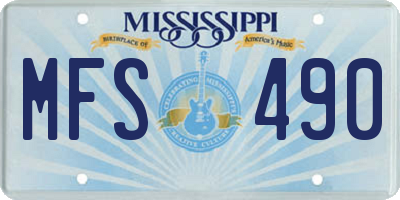 MS license plate MFS490
