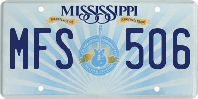 MS license plate MFS506
