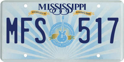 MS license plate MFS517