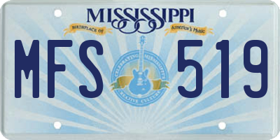 MS license plate MFS519