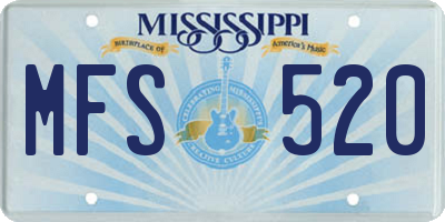MS license plate MFS520