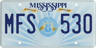 MS license plate MFS530