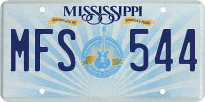 MS license plate MFS544