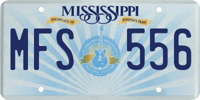 MS license plate MFS556