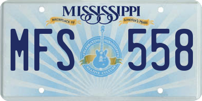 MS license plate MFS558