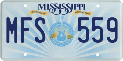 MS license plate MFS559
