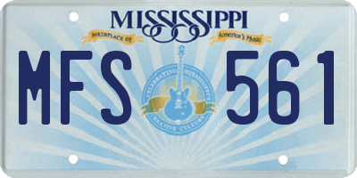 MS license plate MFS561