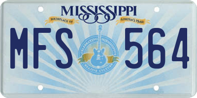 MS license plate MFS564