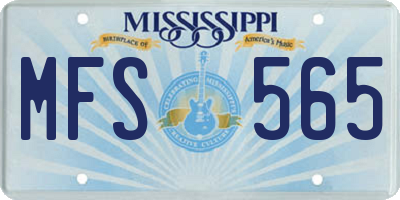 MS license plate MFS565