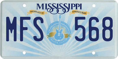 MS license plate MFS568