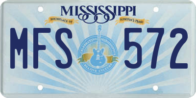 MS license plate MFS572