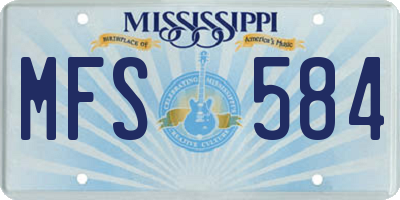 MS license plate MFS584