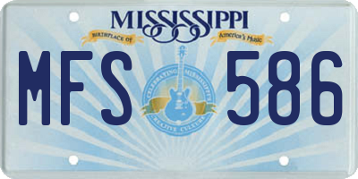 MS license plate MFS586