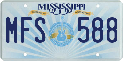 MS license plate MFS588