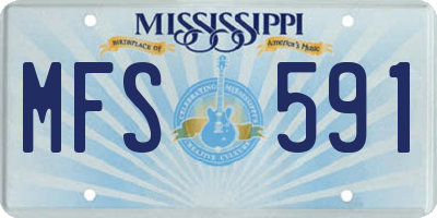 MS license plate MFS591