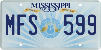 MS license plate MFS599