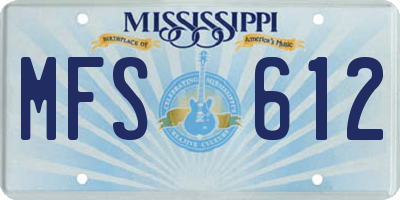 MS license plate MFS612