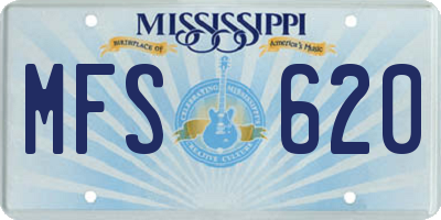 MS license plate MFS620