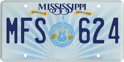 MS license plate MFS624