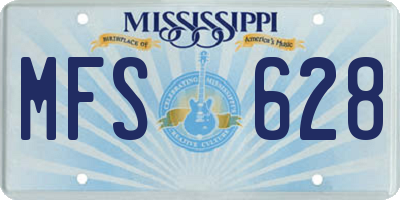 MS license plate MFS628