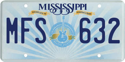 MS license plate MFS632