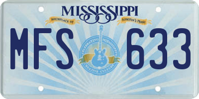 MS license plate MFS633