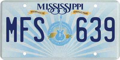 MS license plate MFS639
