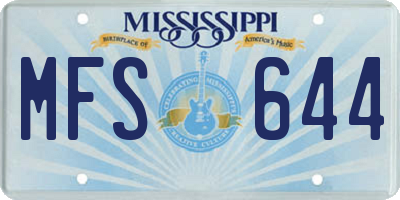 MS license plate MFS644