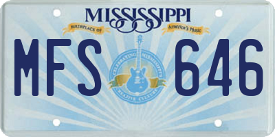 MS license plate MFS646