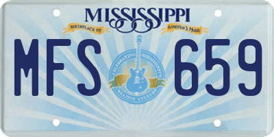 MS license plate MFS659