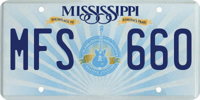 MS license plate MFS660