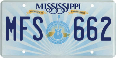 MS license plate MFS662