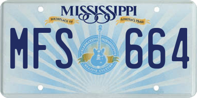 MS license plate MFS664